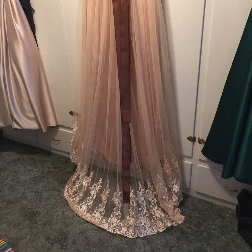 Cream Colored Wedding/ Bridesmaid/Prom Gown - Picture 13 of 16